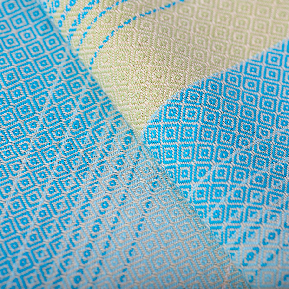 Babytragetuch Celestia Girasol Detail blau / gelb