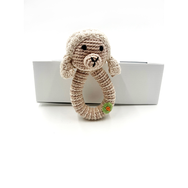 Babyspielzeug Lämmchen Ringrassel