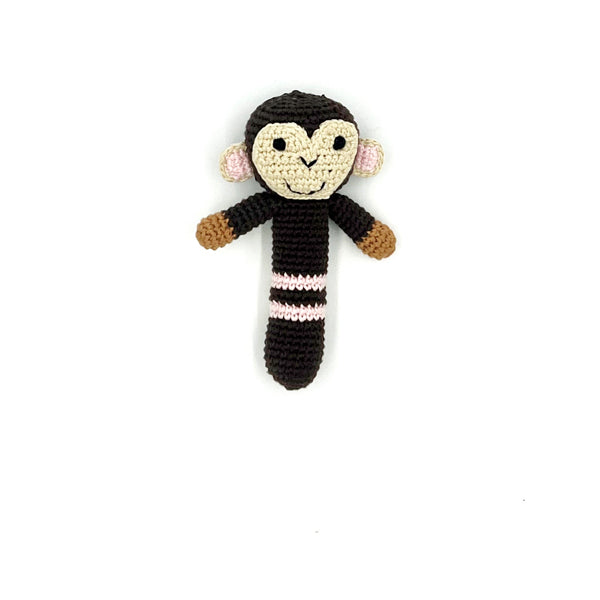 Babyspielzeug Stabrassel Äffchen